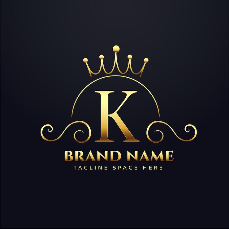 Gratis Vector letter k logo concept voor uw koninklijke merk