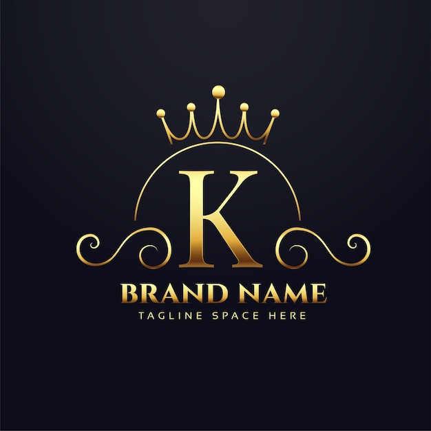 Letter K-logoconcept voor uw koninklijke merk