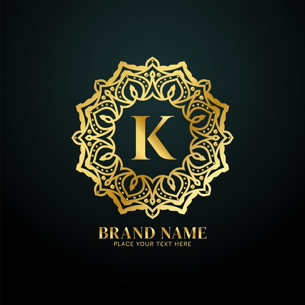 Letter K luxe merk logo concept ontwerp vector
