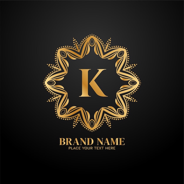 Letter K stijlvol luxe merk