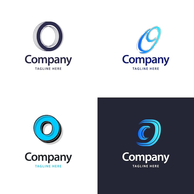 Letter O Big Logo Pack Design Creative Modern logo's ontwerp voor uw bedrijf Vector merknaam illustratie