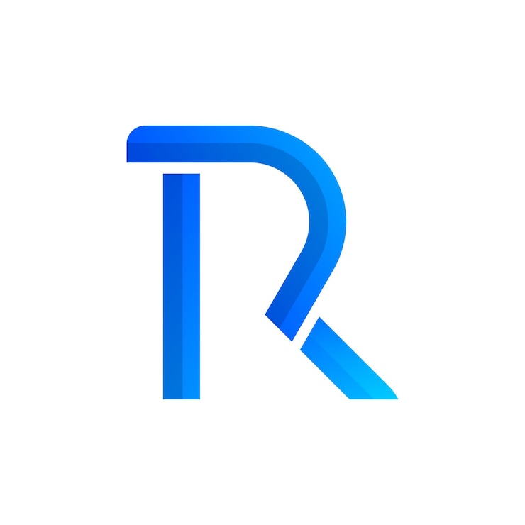Gratis Vector letter r gradient logo design