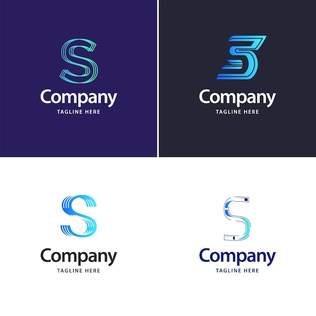 Gratis vector letter s big logo pack design creative modern logo's ontwerp voor uw bedrijf vector merknaam illustratie