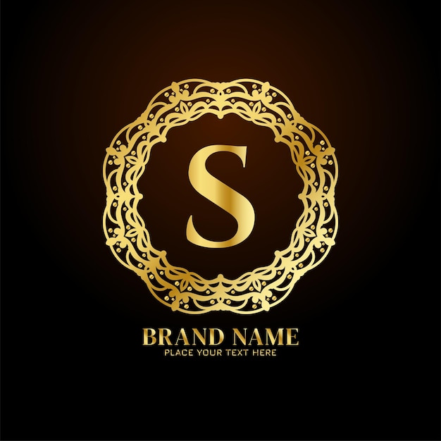 Letter S luxe merk logo conceptontwerp