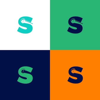 Letter s met microfoon vector logo ontwerp inspiratie