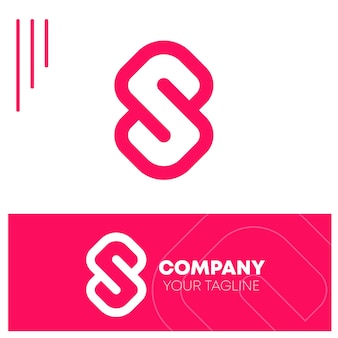 Letter s uniek minimalistisch logo-ontwerp