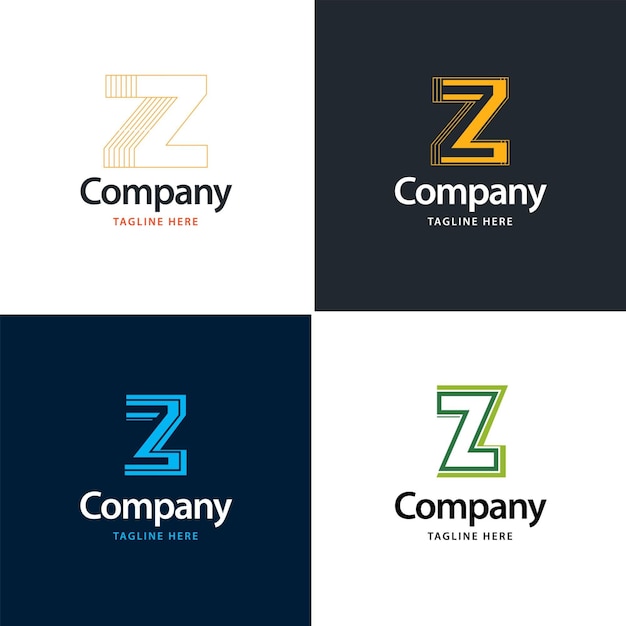 Gratis vector letter z big logo pack design creative modern logo's ontwerp voor uw bedrijf vector merknaam illustratie