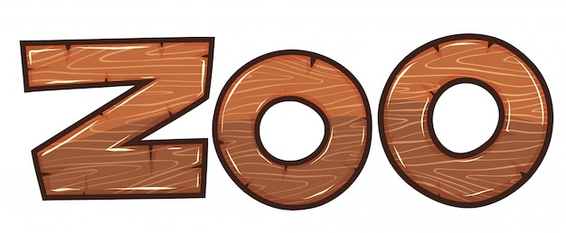 Gratis vector lettertype ontwerp voor word zoo