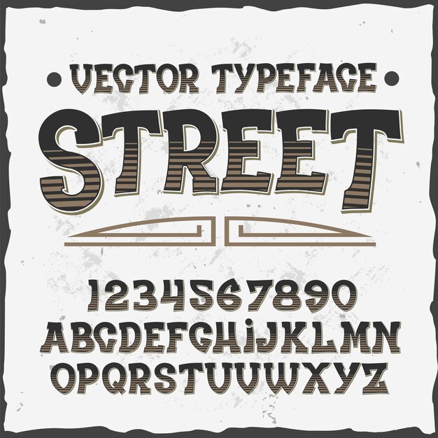 Lettertype straat vector