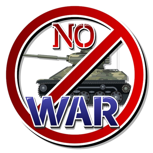 Lettertypeontwerp met woord No war