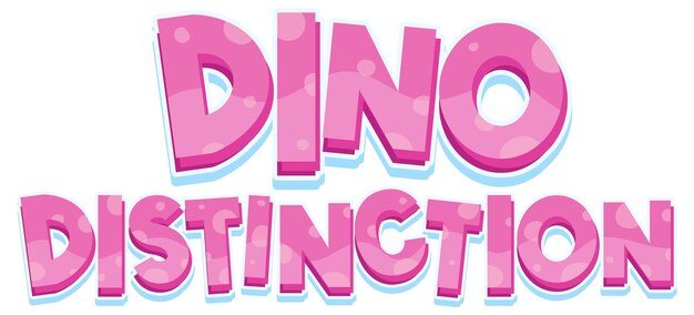 Lettertypeontwerp voor dino-onderscheid in roze