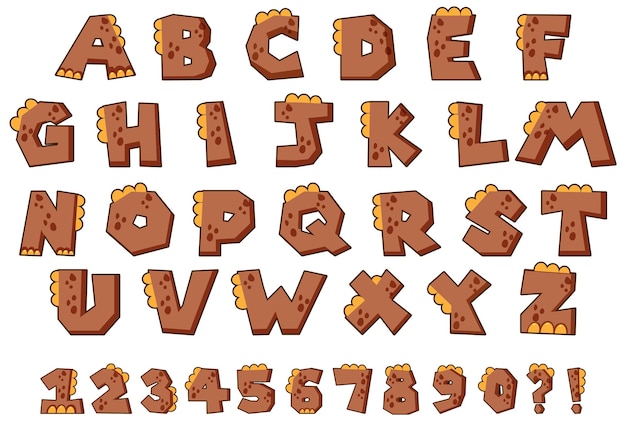 Lettertypeontwerp voor Engelse alfabetten en cijfers