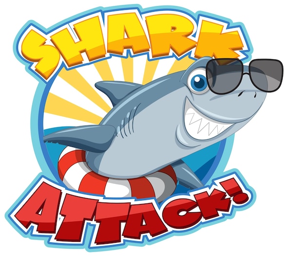 Lettertypeontwerp voor woorden shark attack