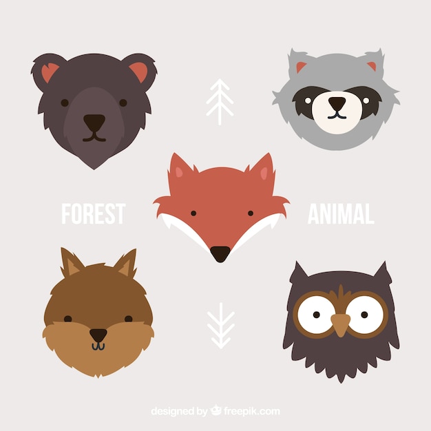 Gratis vector leuk bos dierlijke avatars