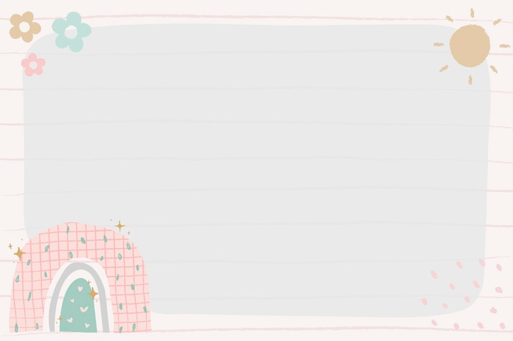 Gratis Vector leuk frame, doodle regenboog grens vector