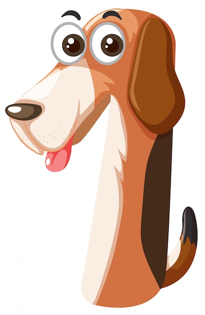 Gratis vector leuk hond nummer één karakter