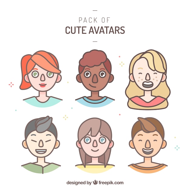 Leuk pak lachende avatars