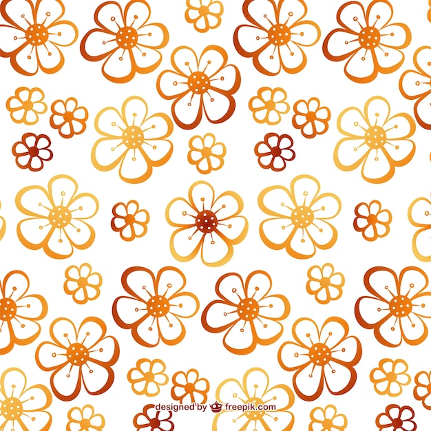 Gratis vector leuke bloemen bewerkbare patroon