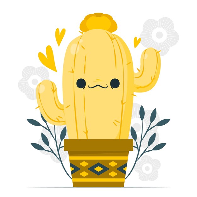 Leuke cactus concept illustratie