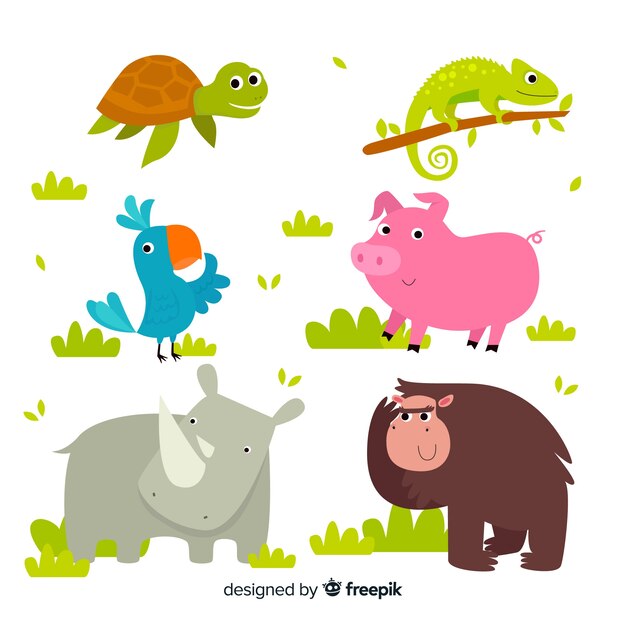 Leuke cartoon dieren pack