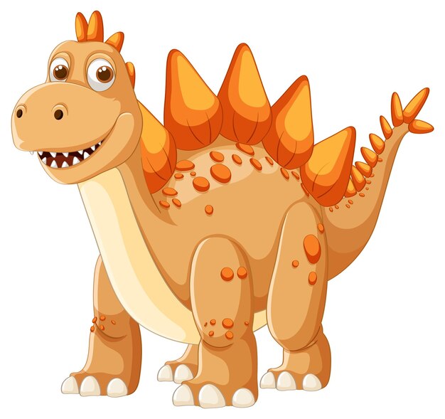 Leuke cartoon illustratie van een dinosaurus