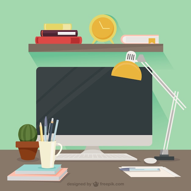 Gratis vector leuke designer desktop