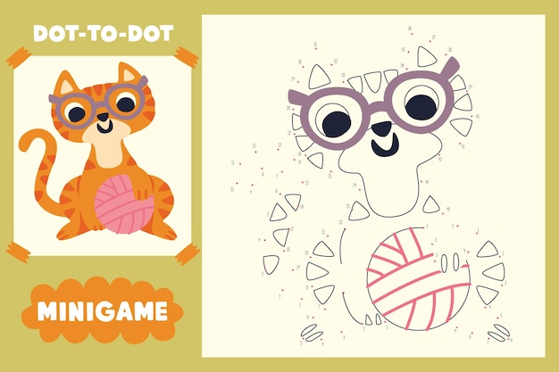 Leuke dot-to-dot game met illustraties