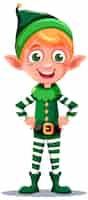 Gratis vector leuke elf cartoon karakter vector