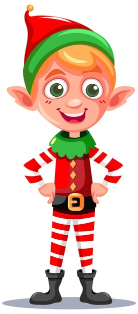 Gratis vector leuke elf cartoon karakter vector