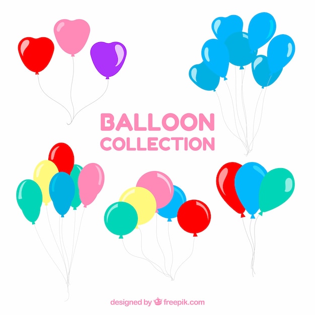 Gratis vector leuke en kleurrijke decoratieve ballonnen