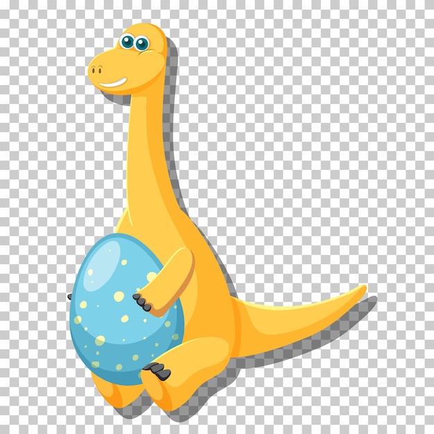 Gratis vector leuke geïsoleerde brachiosaurusdinosaurus