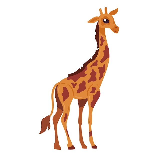 Gratis vector leuke giraffe staande