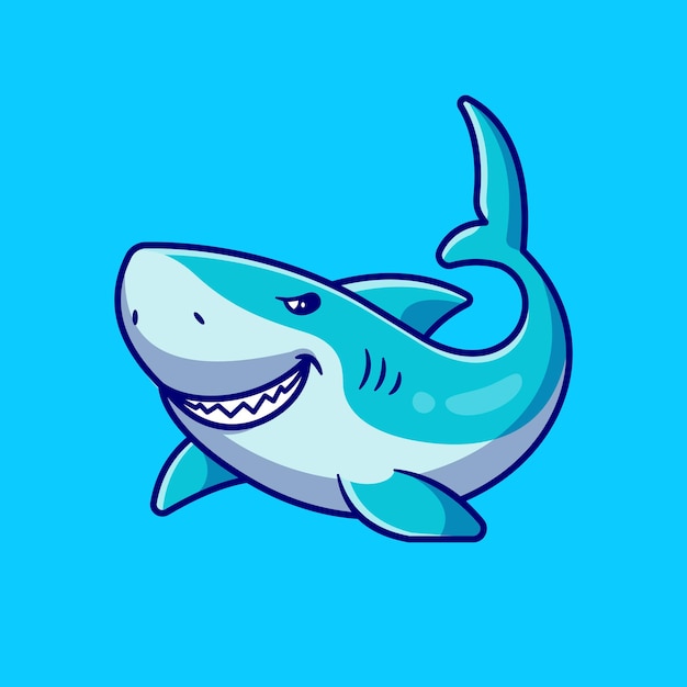 Leuke haai zwemmen Cartoon