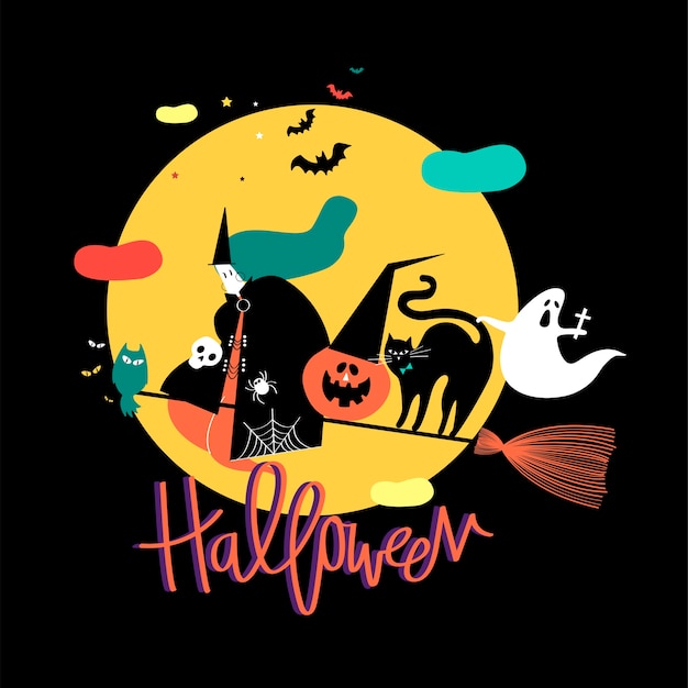 Leuke Halloween dag concept illustratie