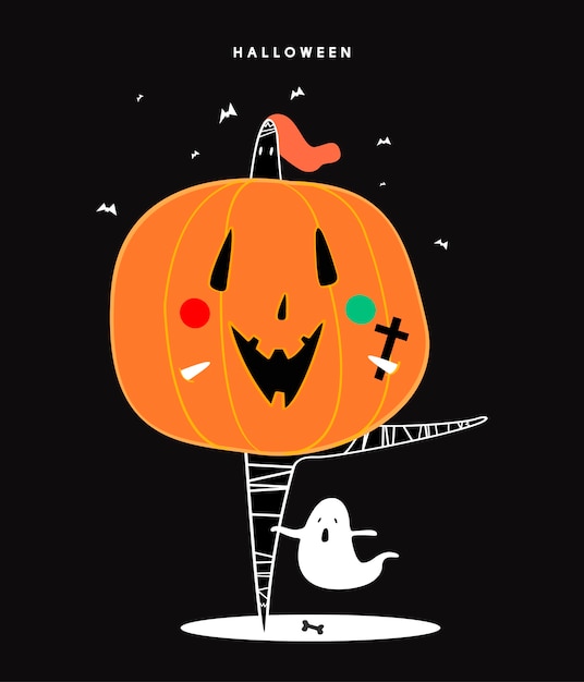 Leuke halloween dag concept illustratie