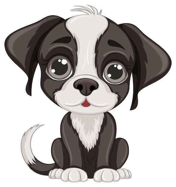 Leuke hond cartoon geïsoleerd zitten