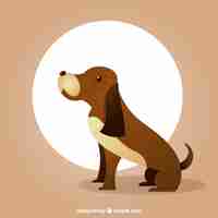 Gratis vector leuke hond illustratie