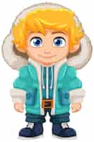 Gratis vector leuke jongeman in winteroutfit