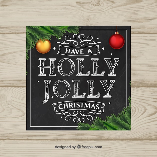 Gratis vector leuke kerst belettering groet