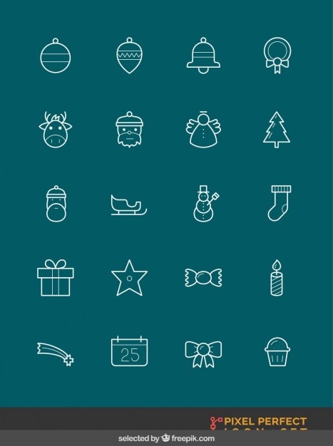 Leuke kerst iconen collectie