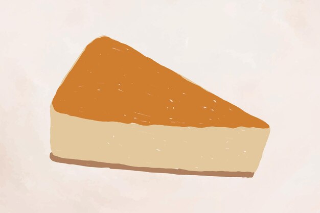 Leuke klassieke cheesecake-element vector handgetekende stijl