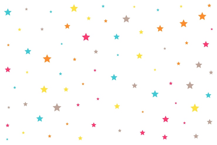 Gratis Vector leuke kleine kleurrijke sterrenpatroon achtergrondontwerp vector