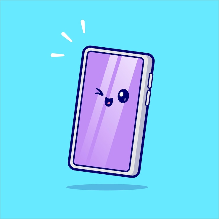 Gratis Vector leuke mobiele telefoon ring cartoon vector pictogram illustratie technologie object pictogram concept geïsoleerd plat