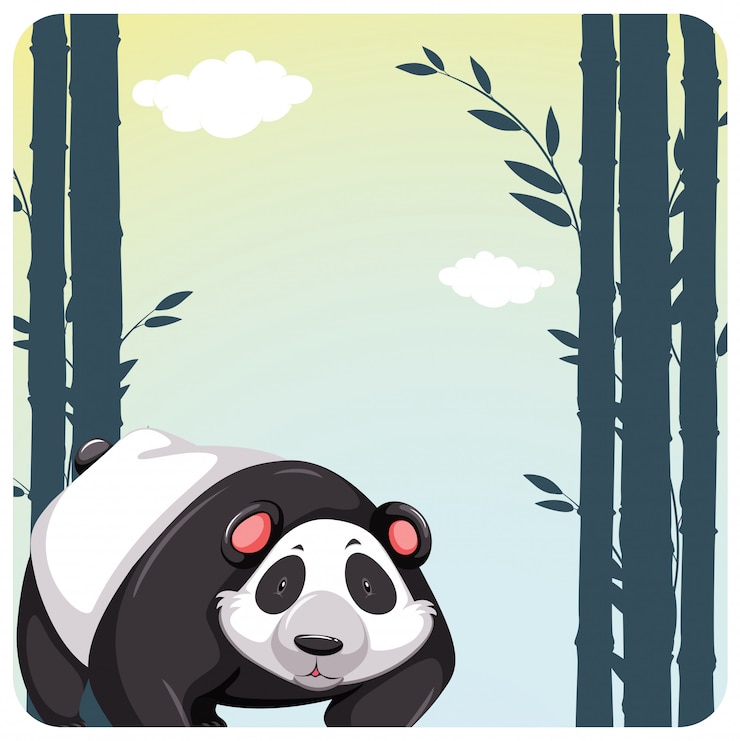 Gratis Vector leuke panda