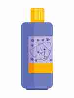 Gratis vector leuke puppy shampoo fles icoon geïsoleerd