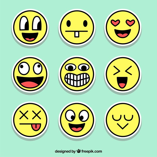 Leuke set emoticons stickers