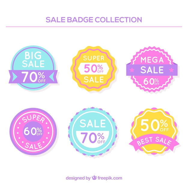 Leuke set van verkoop badges