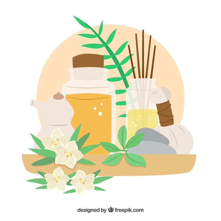 Gratis Vector leuke spa elementen achtergrond