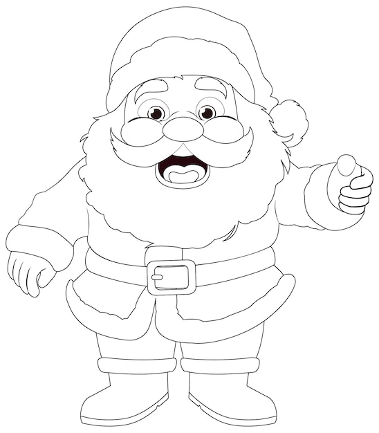 Gratis vector leuke tekenfilmfiguur van de kerstman voor de kerstviering