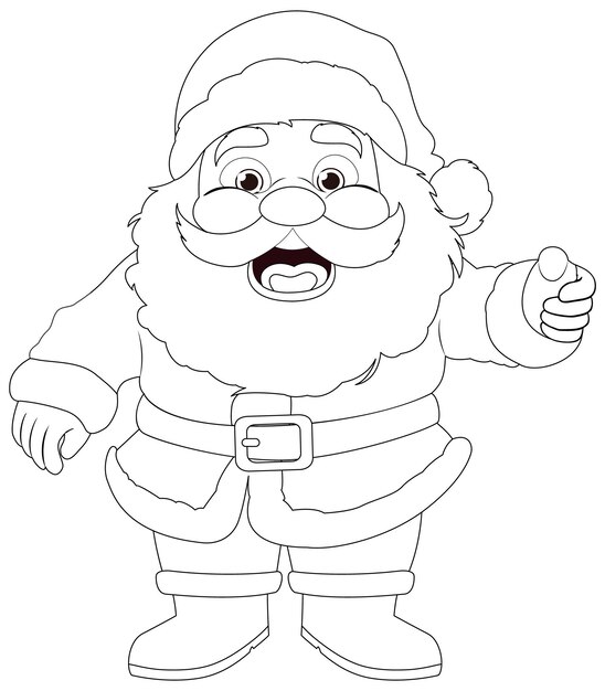 Leuke tekenfilmfiguur van de kerstman voor de kerstviering